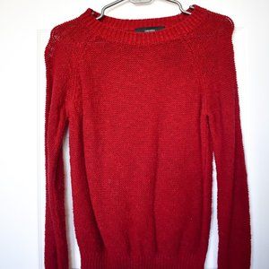 Forever 21 Red Crewneck Knit Sweater Size S